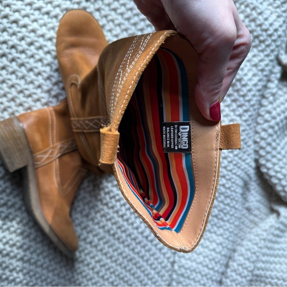 Dingo Tan Leather Heeled Boots Size 6 - Picture 5 of 7